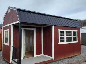 12 x 20 Lofted Barn (High Wall) Shed